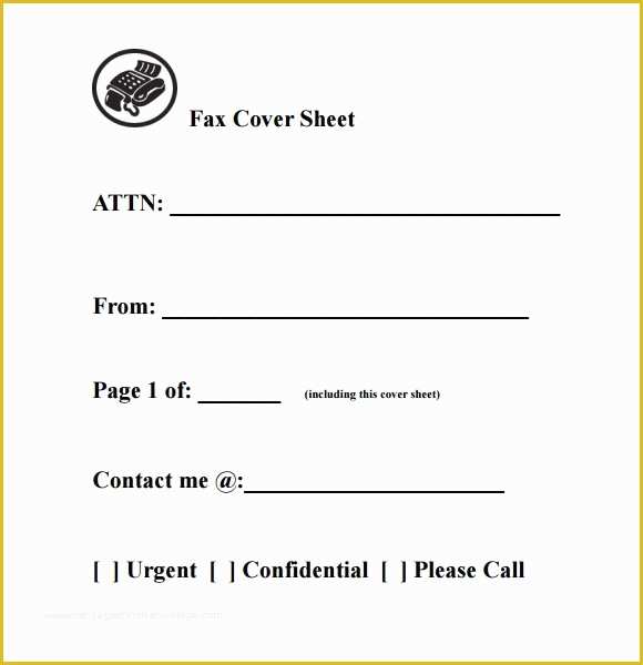 Fax Cover Sheet Template Free Of 8 Basic Fax Cover Sheet Samples