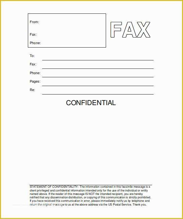 Fax Cover Sheet Template Free Of 9 Printable Fax Cover Sheets Free Word Pdf Documents