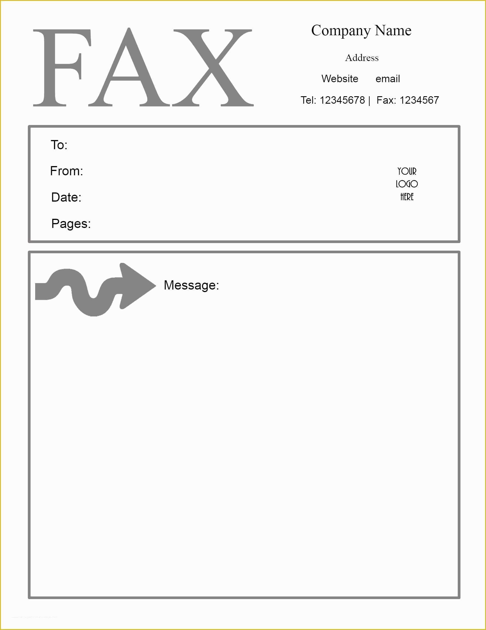 Fax Cover Sheet Template Free Of Free Fax Cover Sheet Template