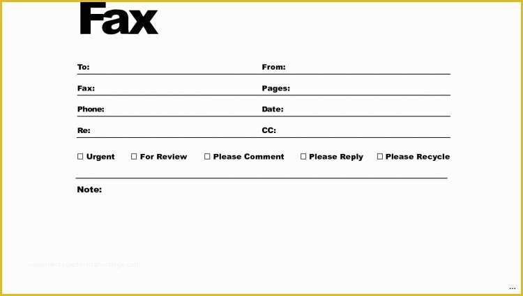 Fax Cover Sheet Template Free Of Generic Fax Cover Sheet Template