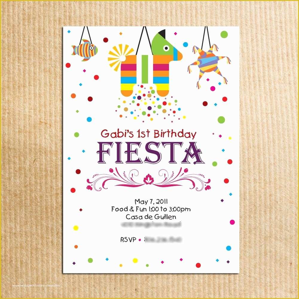 Fiesta Invitations Templates Free Of Childrens Fiesta Birthday Party Invitation Stationery by