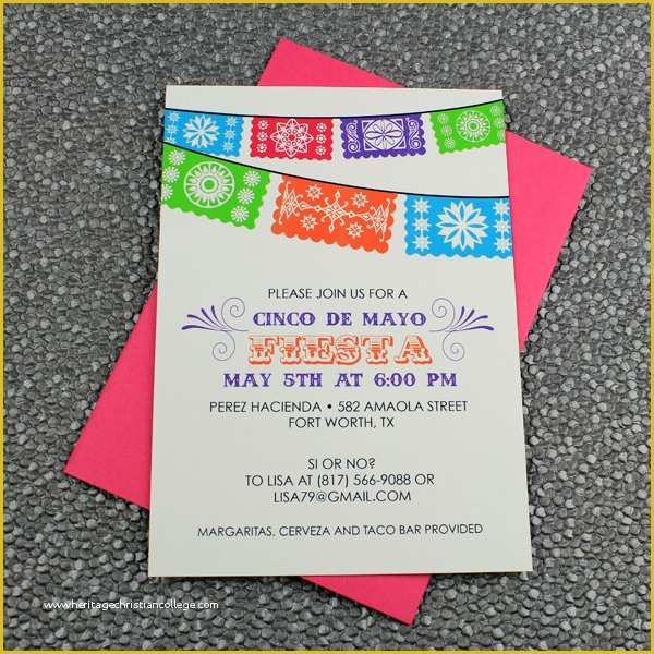 Fiesta Invitations Templates Free Of Cinco De Mayo Invitation Template Fiesta Banner