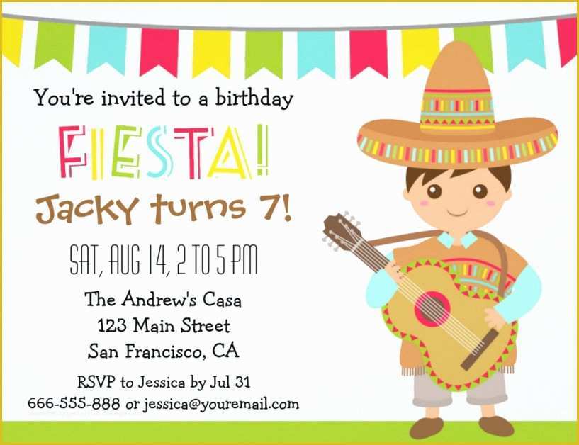 Fiesta Invitations Templates Free Of Mexican themed Party and Its Great Colors