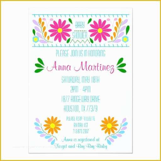 Fiesta Invitations Templates Free Of Traditional Mexican Emrboidery Fiesta Invitation