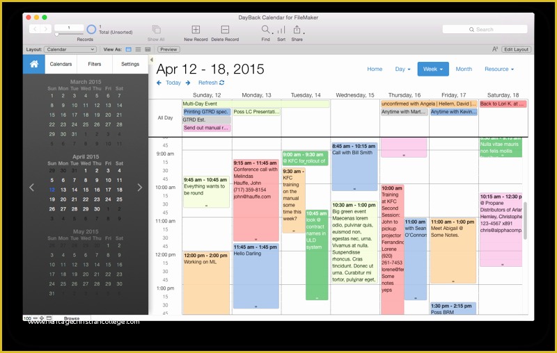 Filemaker Calendar Template Free Of Seedcode Calendars Templates and Apps for Filemaker Pro