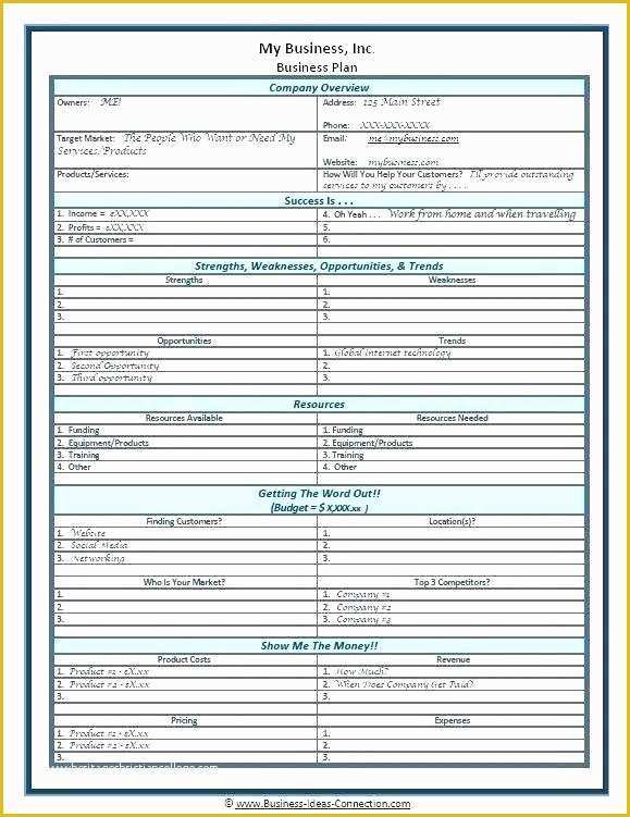 Fill In the Blank Business Plan Template Free Of Fill In the Blank Business Plan Template Free Fill In the