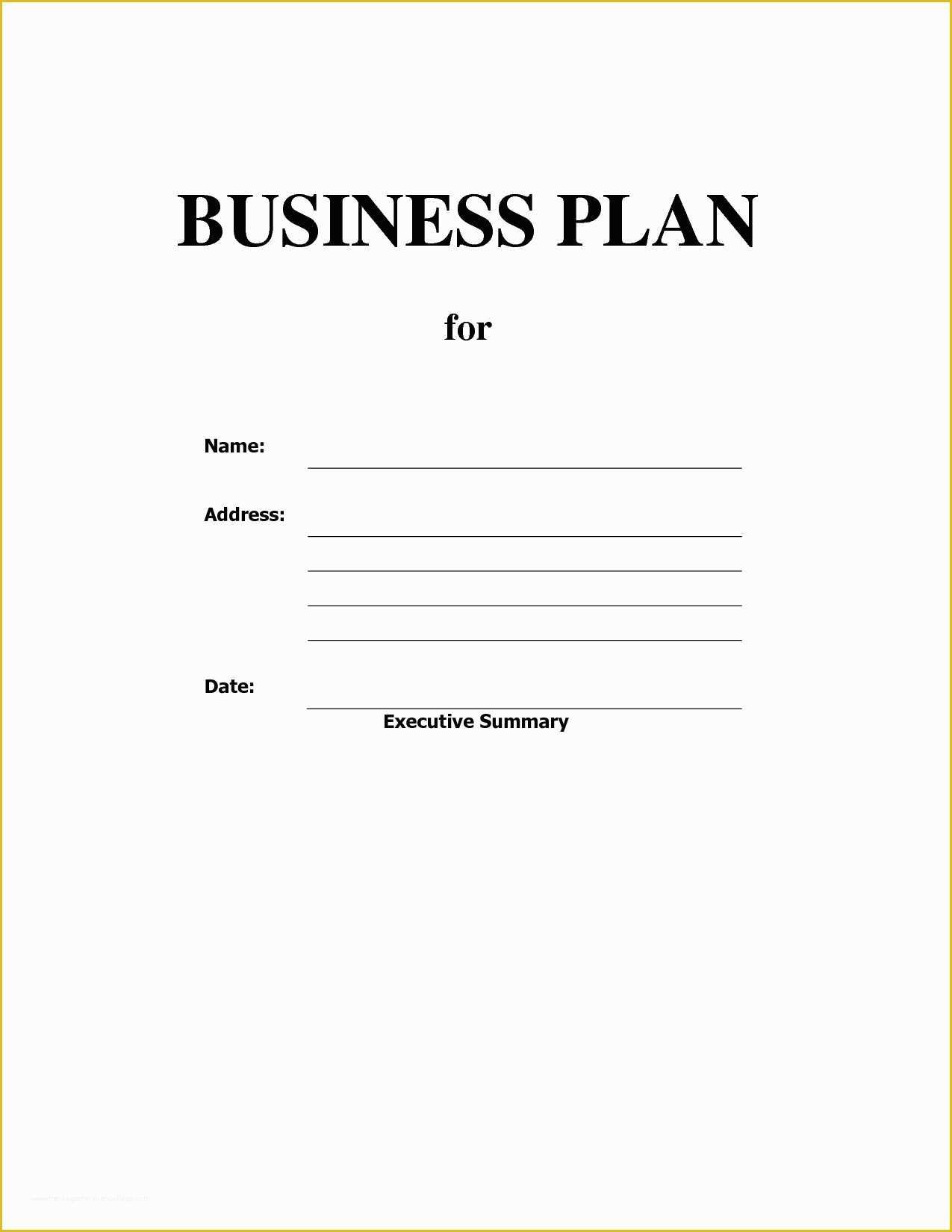 free business plan forms