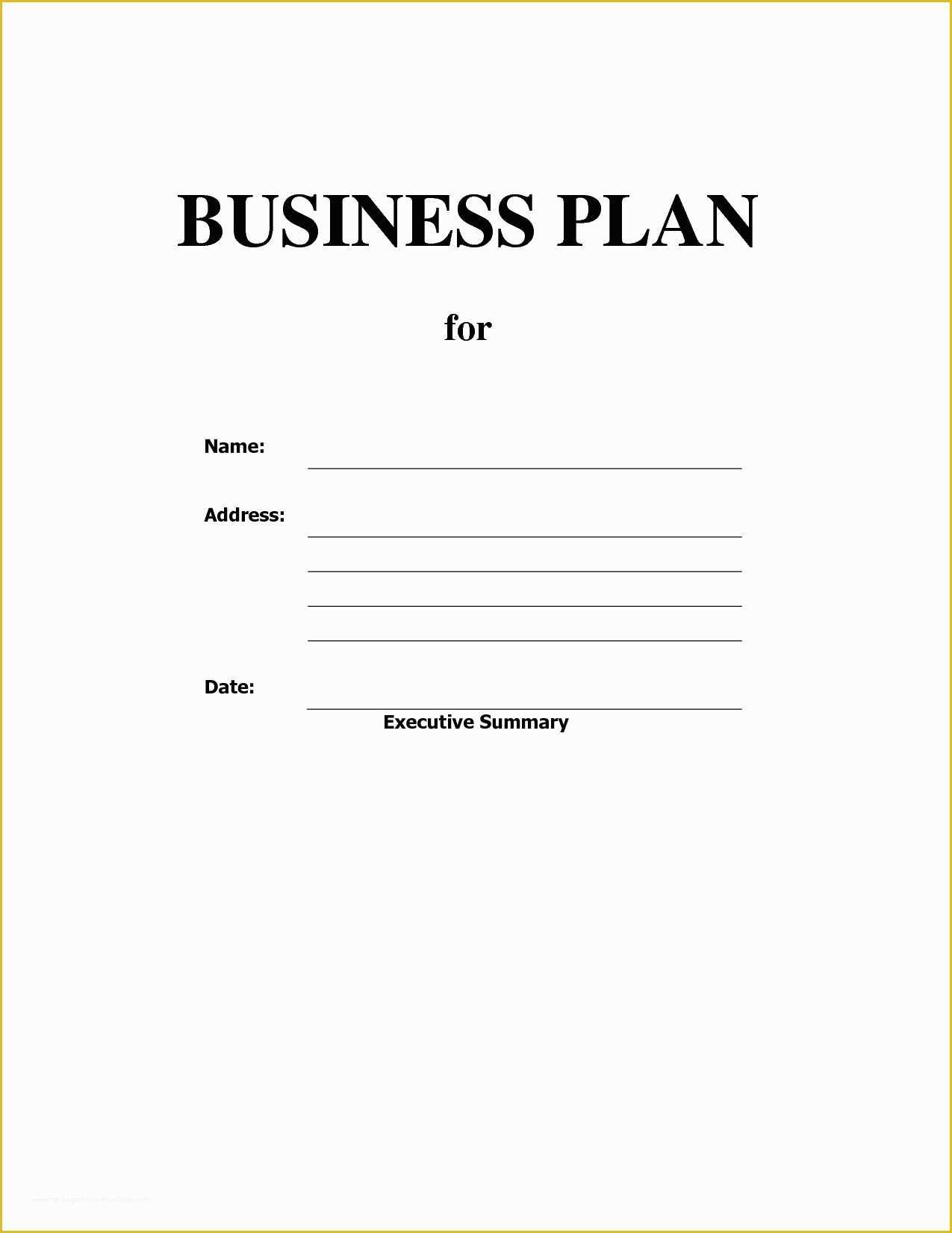 Fill In the Blank Business Plan Template Free Of Fill In the Blank Business Plan Template Free