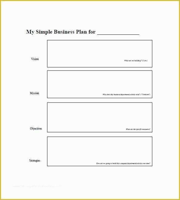 Fill In the Blank Business Plan Template Free Of Simple Business Plan Template – 20 Free Sample Example