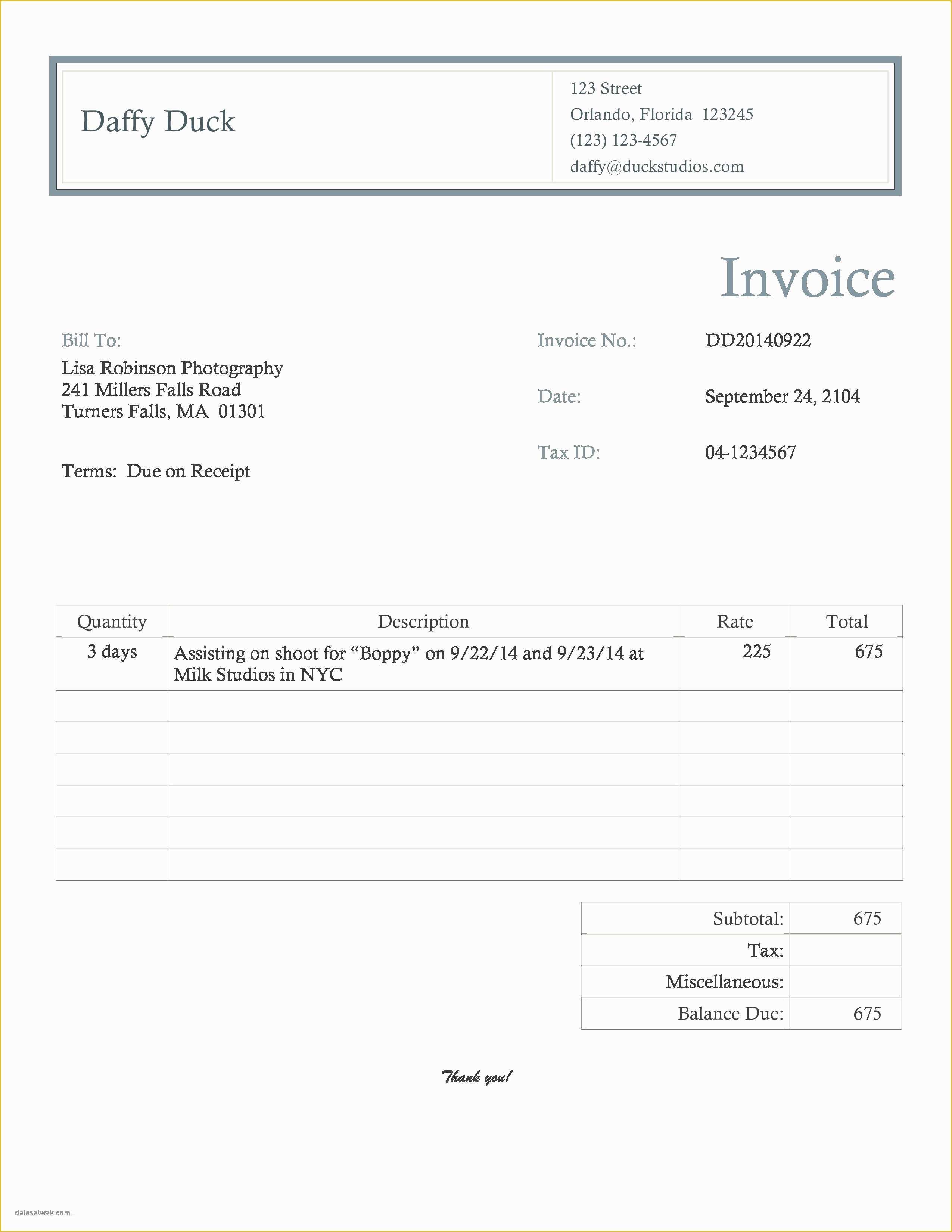 Fill In the Blank Invoice Template Free Of attractive Cash Receipt Template