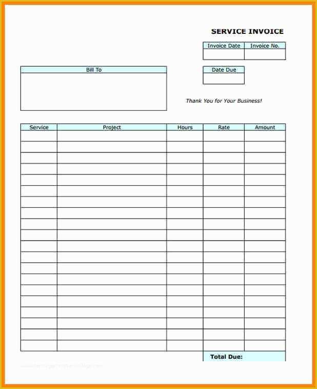 Fill In the Blank Invoice Template Free Of Blank Invoice