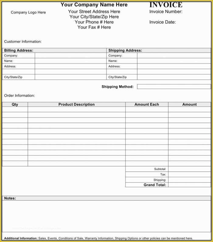 Fill In the Blank Invoice Template Free Of Fill In the Blank Invoice Template Template Resume