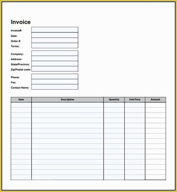 Fill In the Blank Invoice Template Free Of Fill In the Blank Invoice Template Template Resume