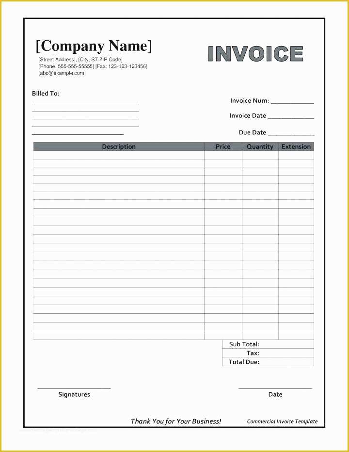 Fill In the Blank Invoice Template Free Of Fillable Invoice Template Pdf