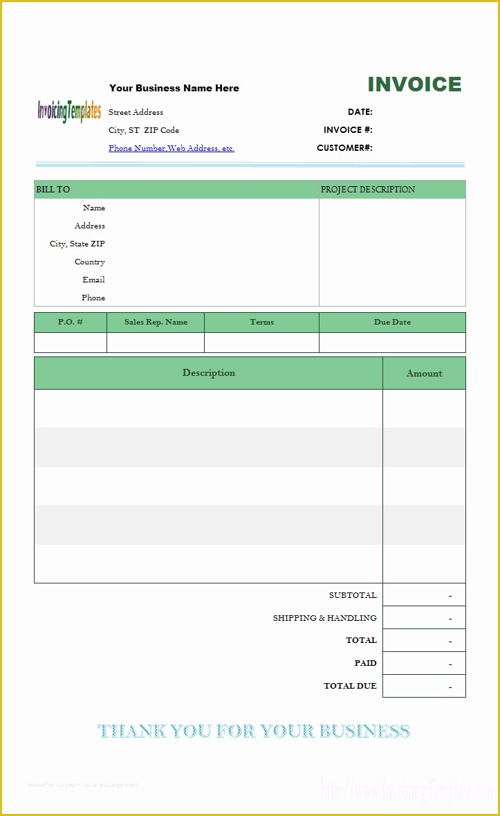 Fill In the Blank Invoice Template Free Of Free Fill In Invoice Templates and Blank Invoice Template