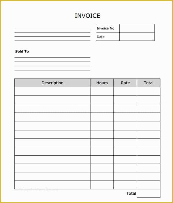 Fill In the Blank Invoice Template Free Of Free Invoice forms to Print Pulpedagogen Spreadsheet