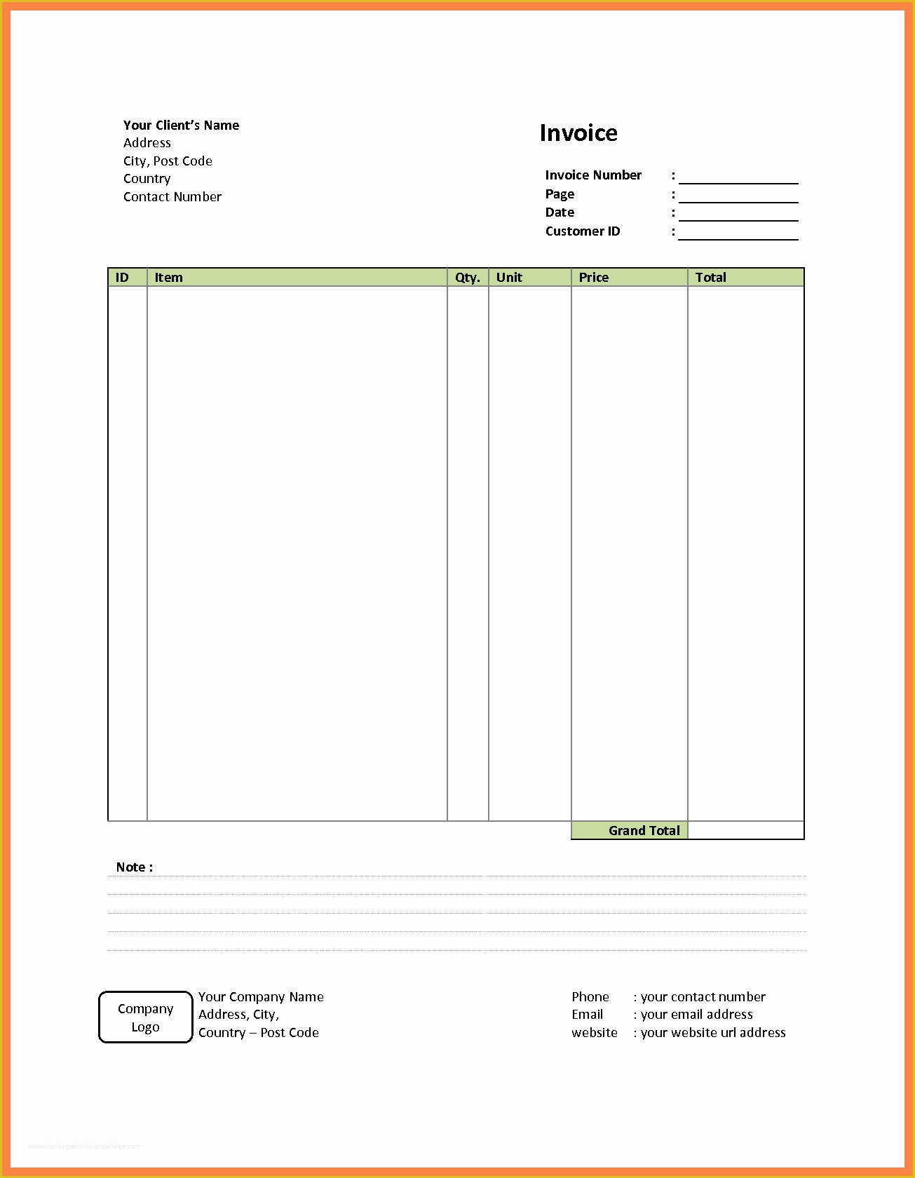 Fill In the Blank Invoice Template Free Of Get Invoice Simple