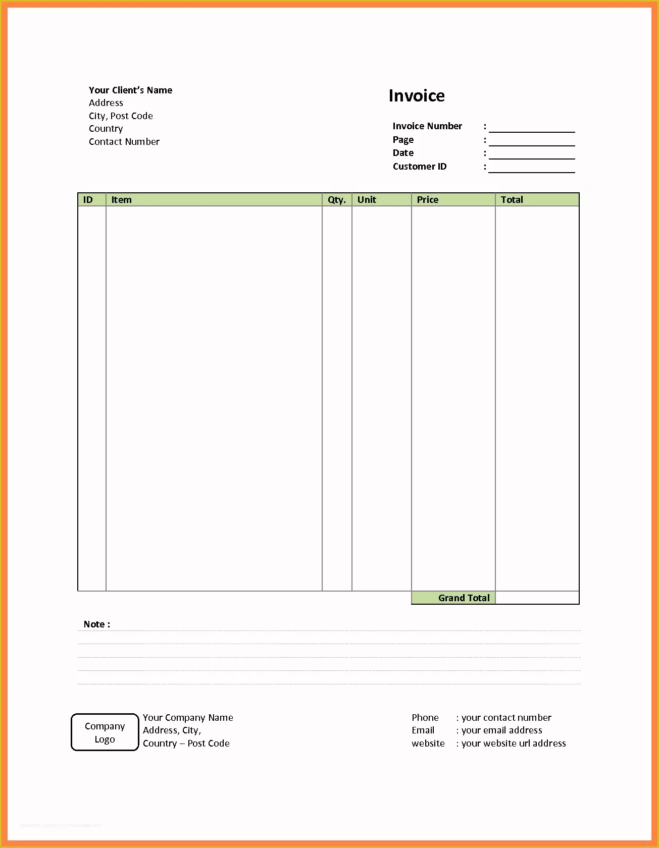 Fill In the Blank Invoice Template Free Of Get Invoice Simple