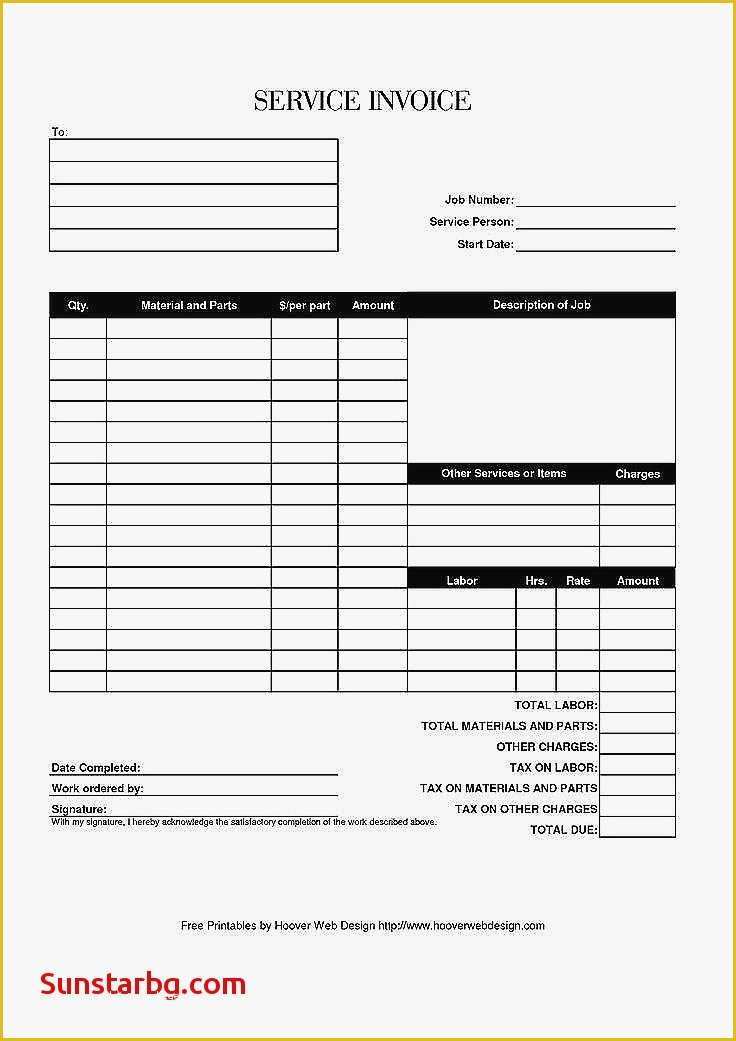 Fill In the Blank Invoice Template Free Of Printable Invoice Pdf