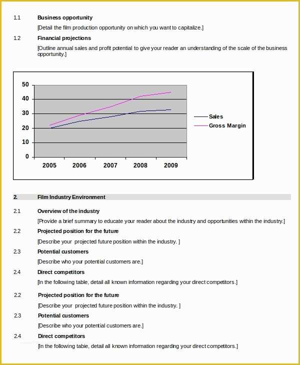 Film Business Plan Template Free Download Of 9 Sample Business Plans