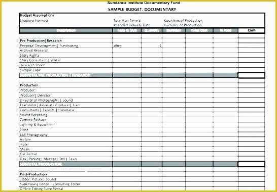 Film Schedule Template Free Of Post Production Schedule Template Sample Documentary