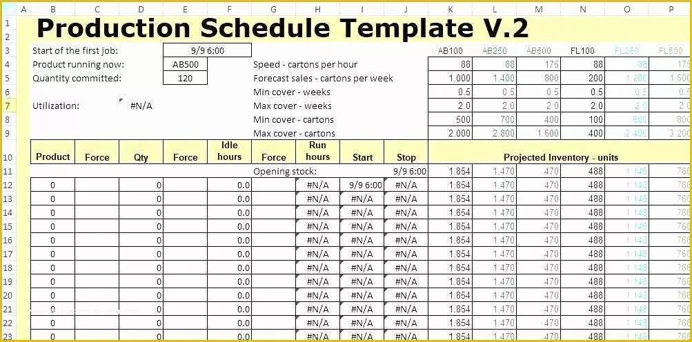 Film Schedule Template Free Of Production Calendar Template Free Templates