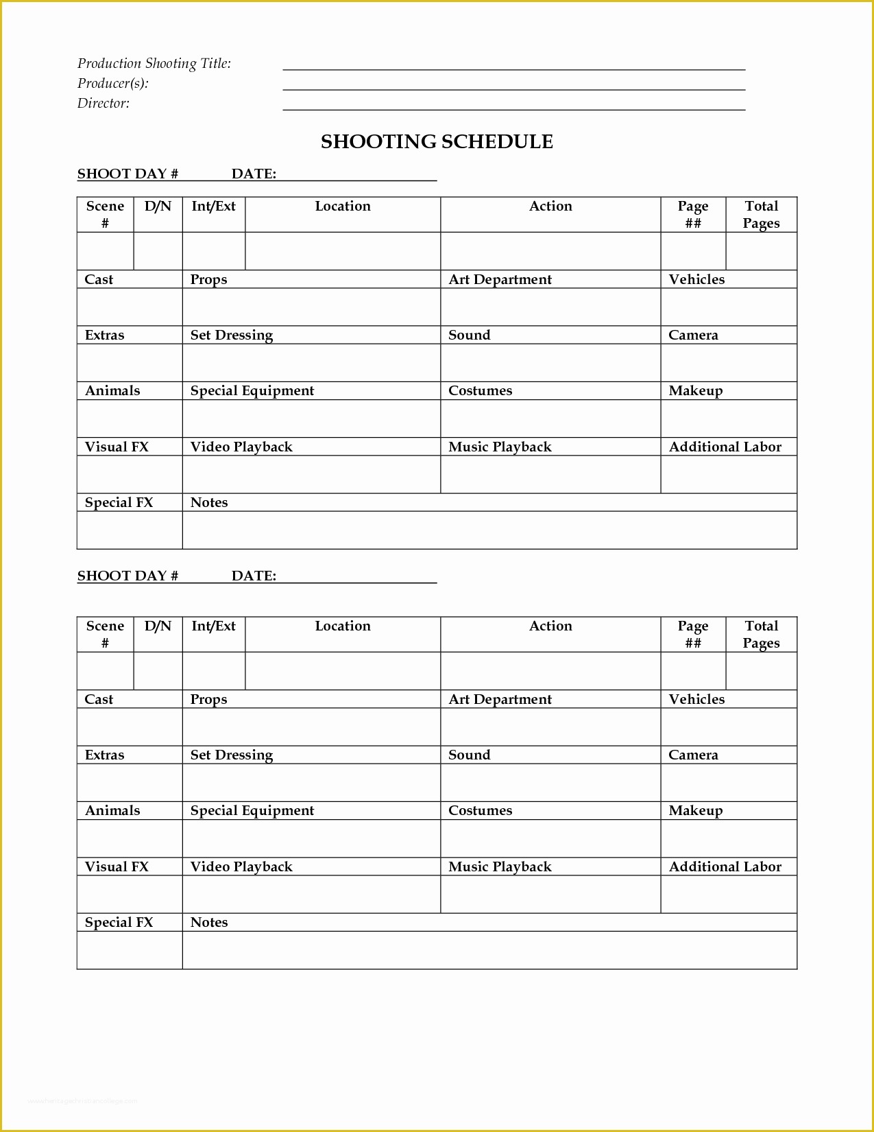 Film Schedule Template Free Of Shooting Schedule Template 72 Hour Fest