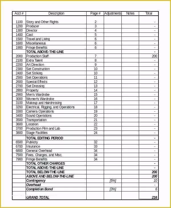 Film Schedule Template Free Of Shooting Schedule Template Production Download