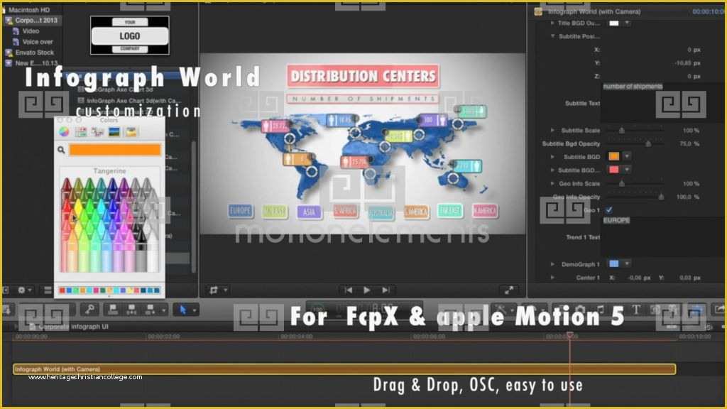 Final Cut Pro Photo Slideshow Template Free Of Corporate Infographic for Final Cut Pro X Apple Motion