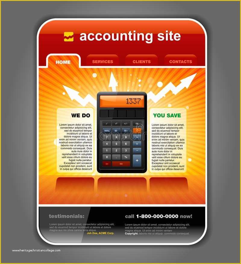 Finance Website Templates Free Download Of Finance Accounting Web Site 