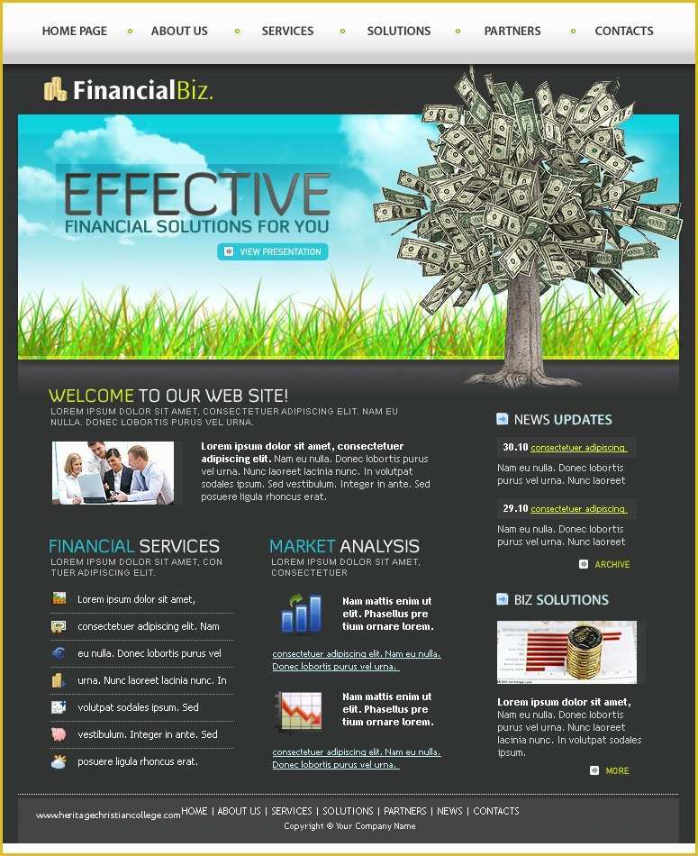 Finance Website Templates Free Download Of Financial Business Website Template