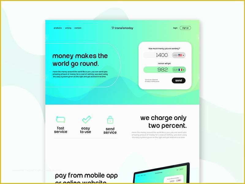 Finance Website Templates Free Download Of Money Transfer Website Template Freebie Download