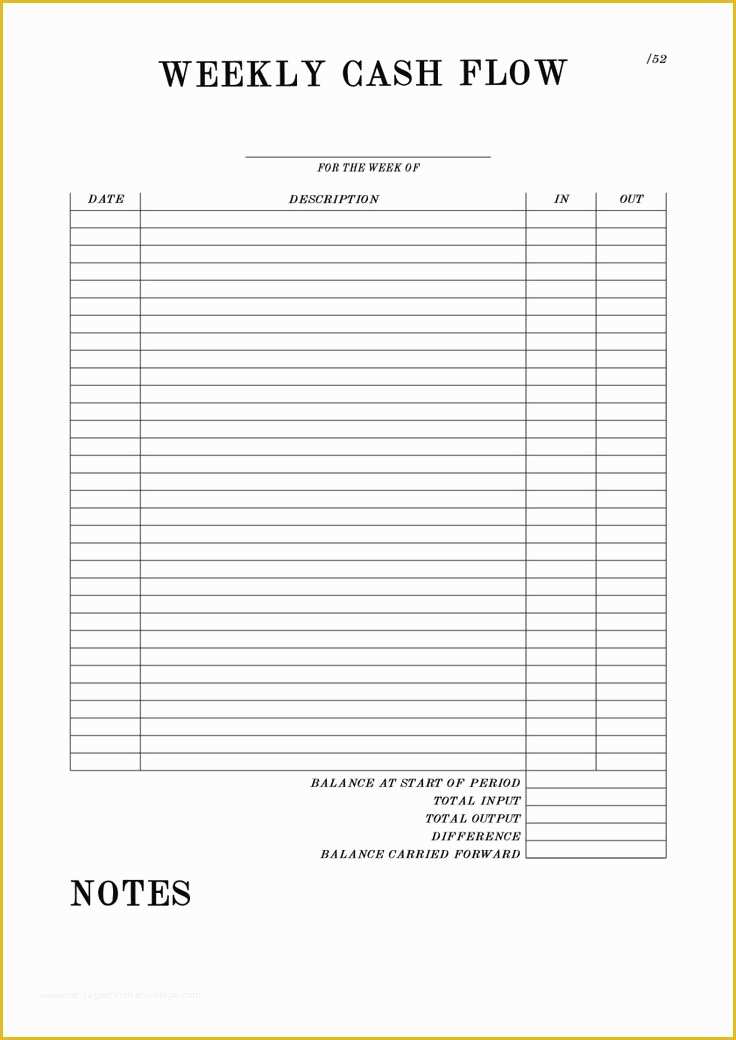 Financial Budget Template Free Of Diy Minimalistic Personal Bud Weekly Cash Flow Template