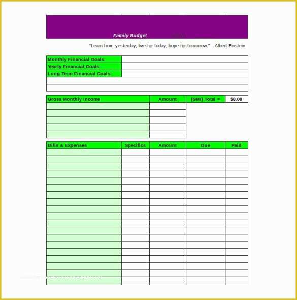 Financial Budget Template Free Of Family Bud Template Excel Simple Personal Bud