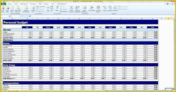 Financial Budget Template Free Of Free Personal Bud Template for Excel