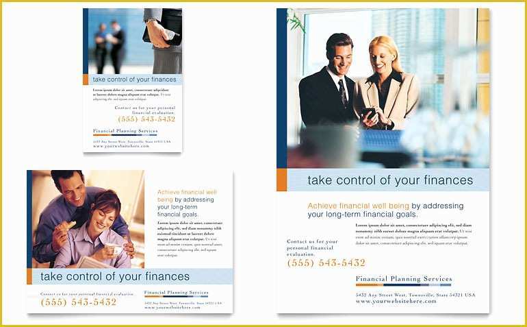 Financial Services Brochure Template Free Of Financial Planning & Consulting Flyer & Ad Template Word