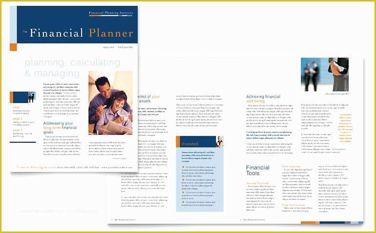 Financial Services Brochure Template Free Of Financial Planning & Consulting Newsletter Template Word