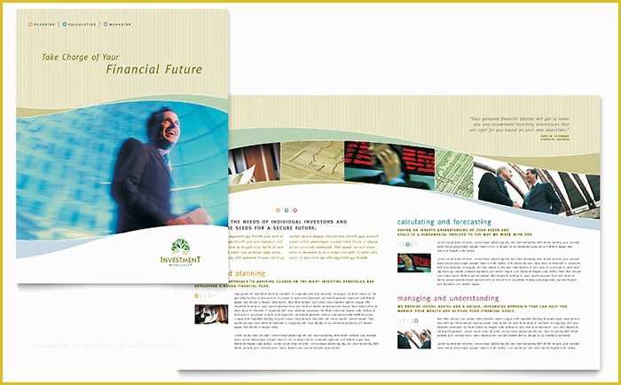 Financial Services Brochure Template Free Of Investment Management Brochure Template Word & Publisher