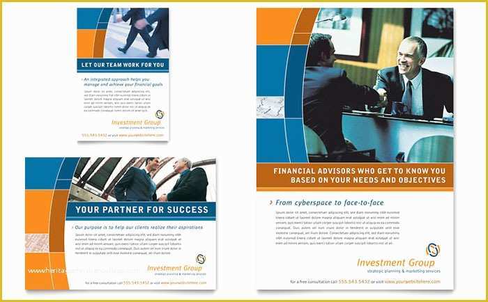 Financial Services Brochure Template Free Of Investment Services Flyer & Ad Template Design