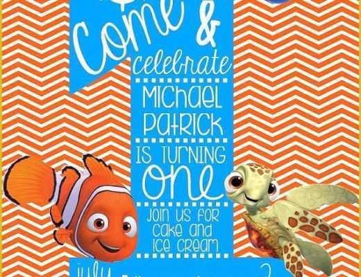 Finding Nemo Invitation Template Free Of Best 25 Finding Nemo Ideas On Pinterest