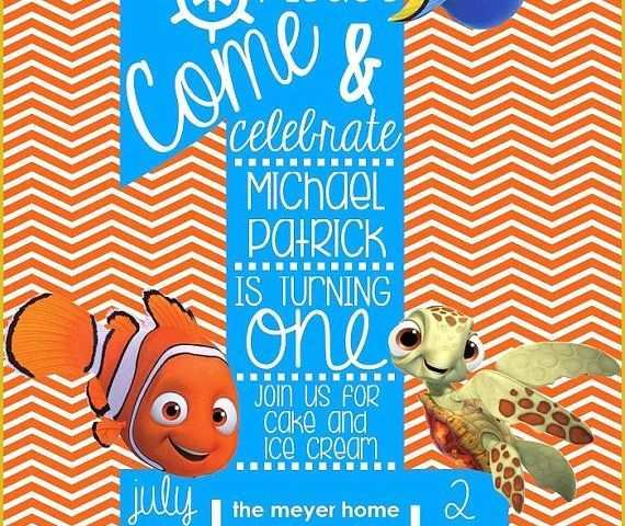 Finding Nemo Invitation Template Free Of Best 25 Finding Nemo Ideas On Pinterest