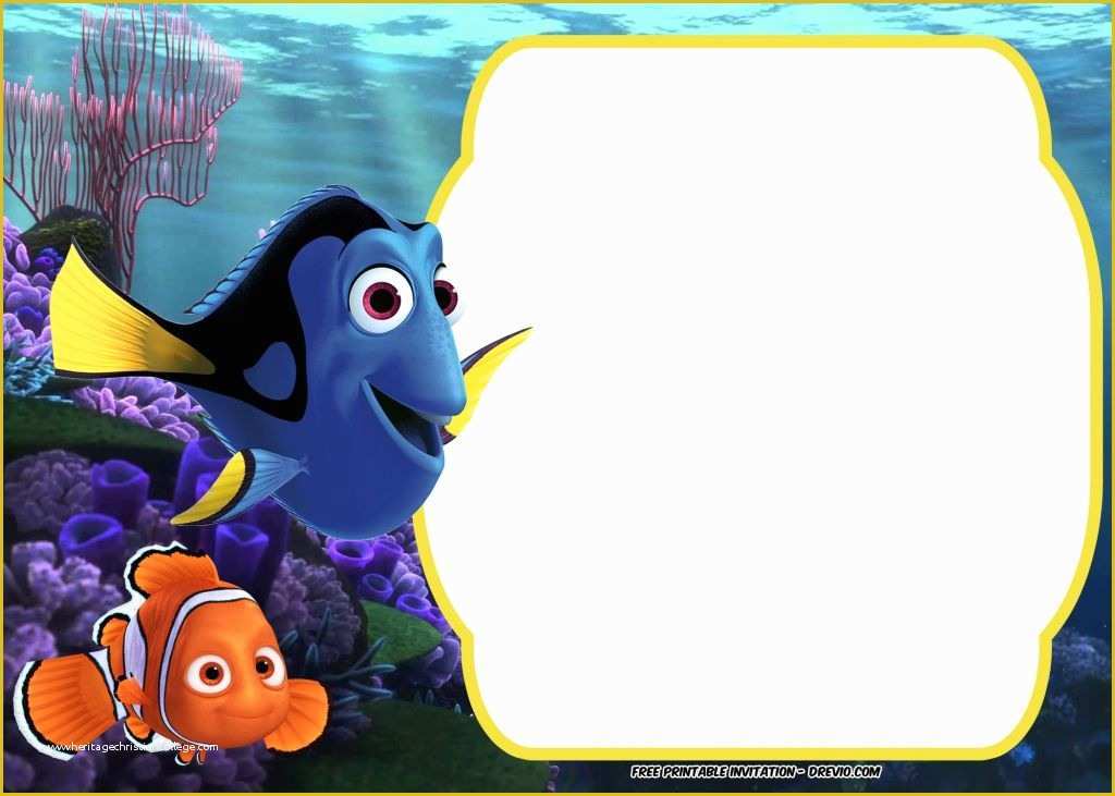Finding Nemo Invitation Template Free Of Finding Nemo Invitation Template Free Best Cool Free