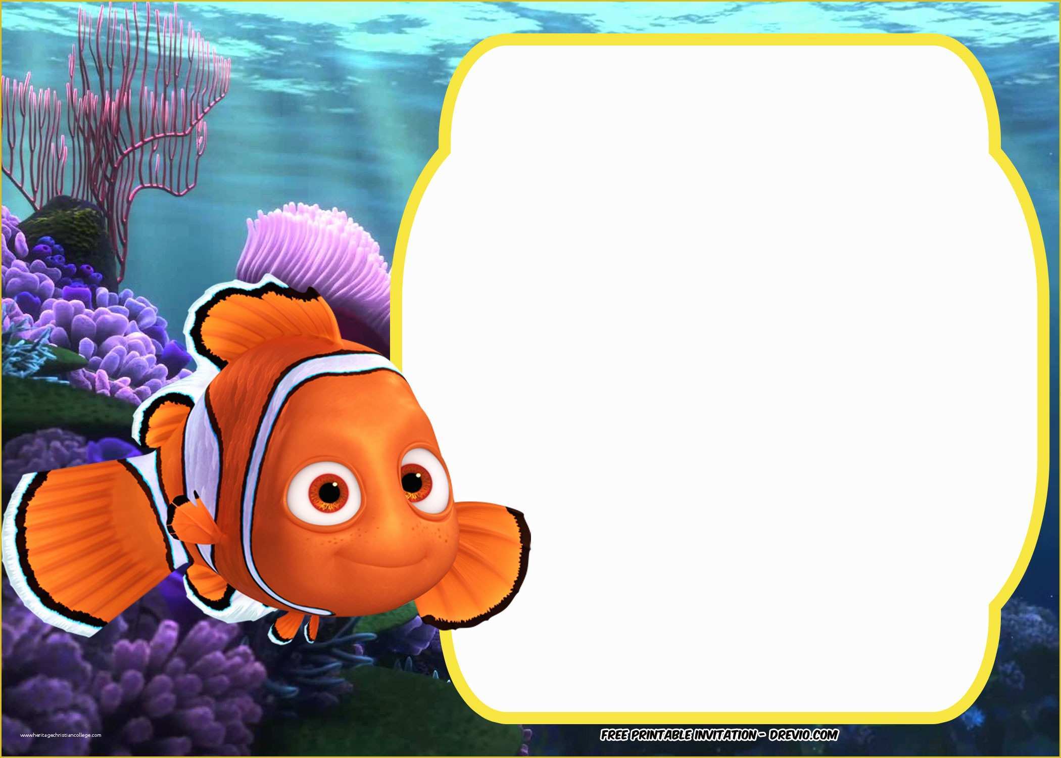 Finding Nemo Invitation Template Free Of Free Finding Dory Baby Shower Invitation Template