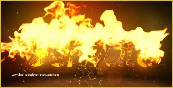 Fire Template after Effects Free Of Fire Logo Reveal by Motionape