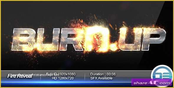 Fire Template after Effects Free Of Fire Reveal after Effects Project Videohive Free