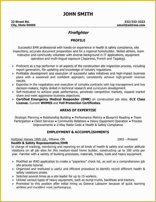 Firefighter Resume Templates Free Of Best 25 Firefighter Resume Ideas On Pinterest