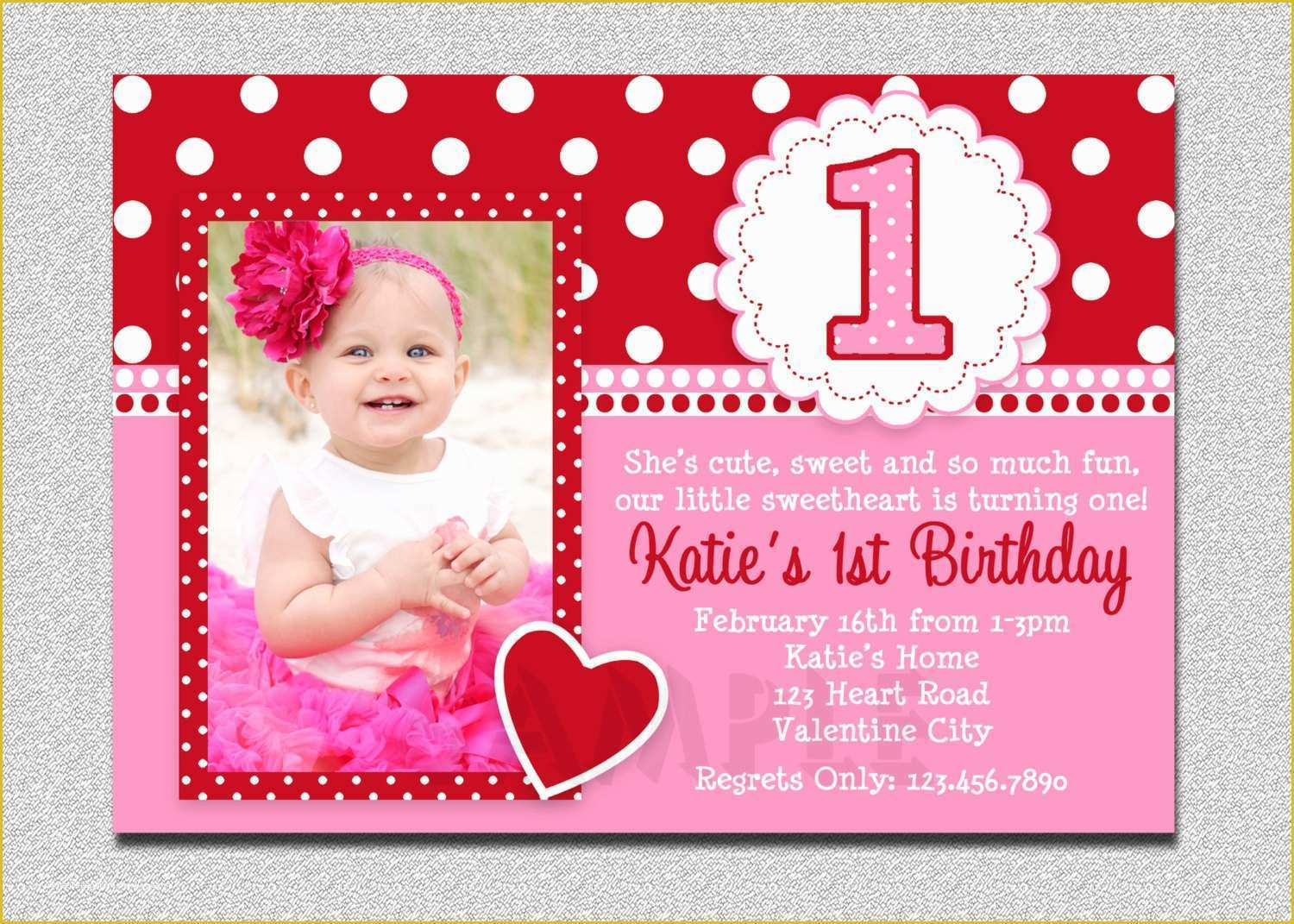 First Birthday Invitation Templates Free Download Of Free Printable 1st Birthday Invitations Girl – Free