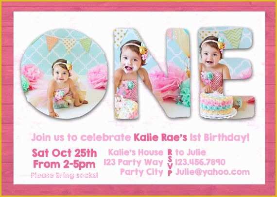 First Birthday Invitation Templates Free Download Of Shop Template First 1st One Birthday Invite