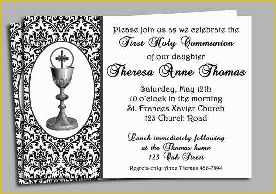 First Communion Card Templates Free Of 14 First Holy Munion Invitation Templates Free First