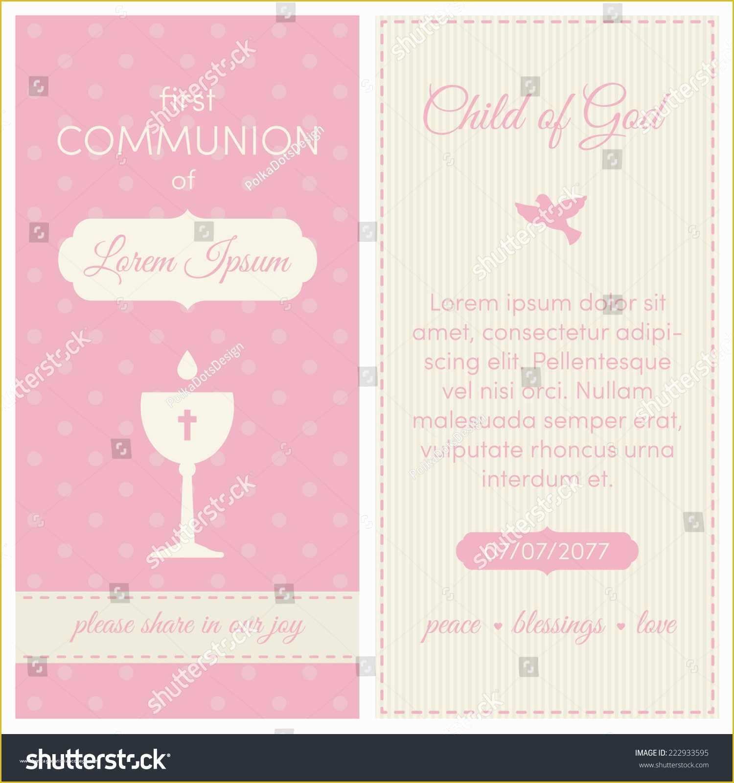 First Communion Card Templates Free Of First Munion Invitation Templates Invitation theme Design